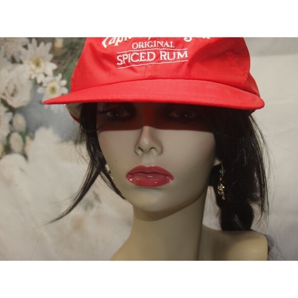 Captain Morgan Spice Rum Hat Vintage 100% Nylon 1980's Hat NEW Snapback Trucker - Picture 2 of 7